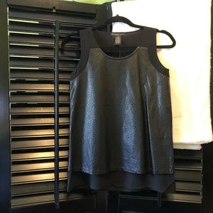 Design History Faux Leather Tank